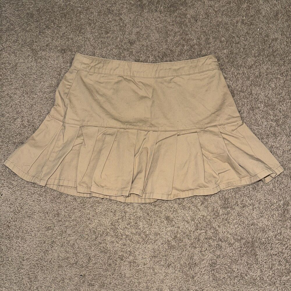 Forever 21 Khaki Pleated Mini Skirt Size Medium